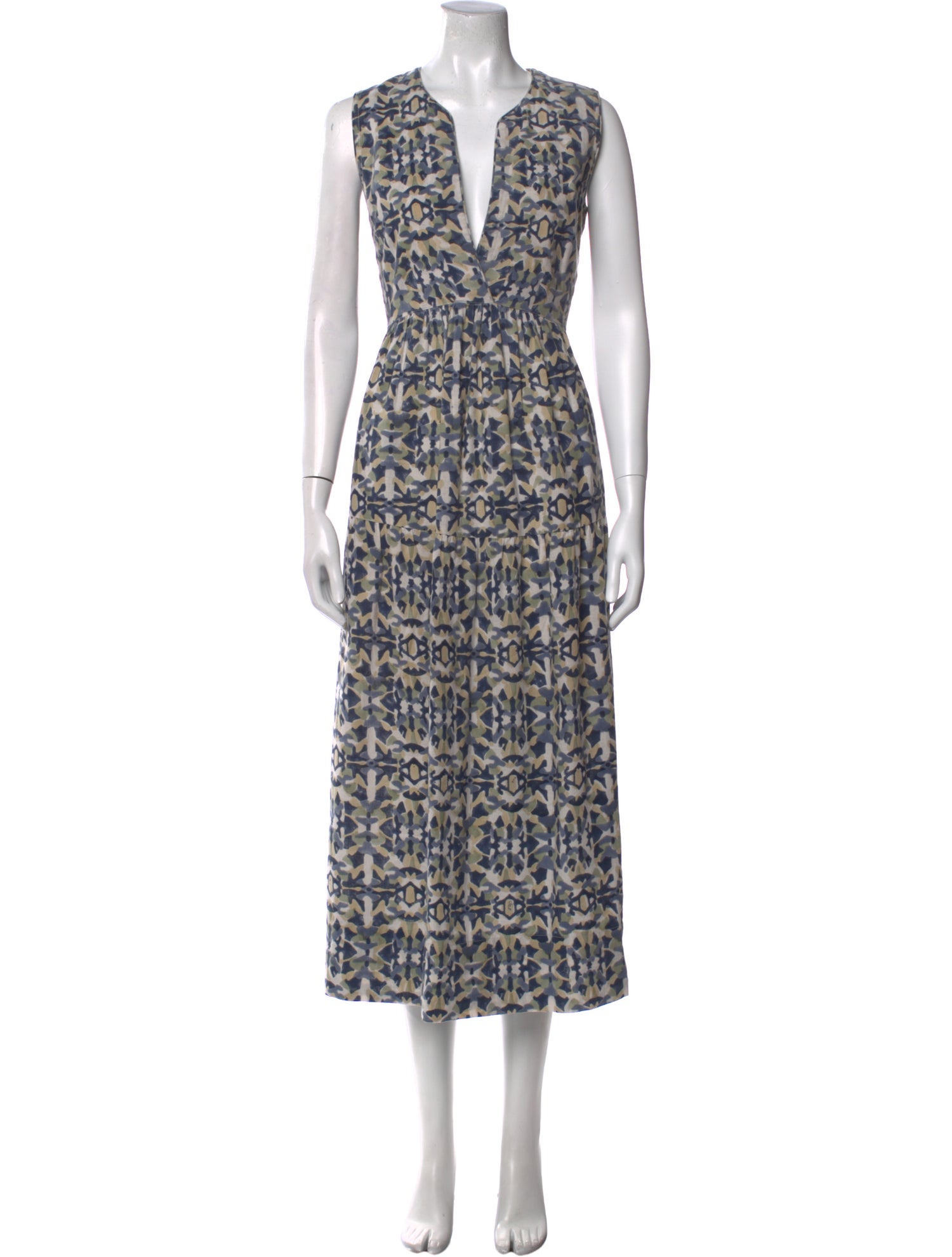 Mirth Caftans Printed Long Dress