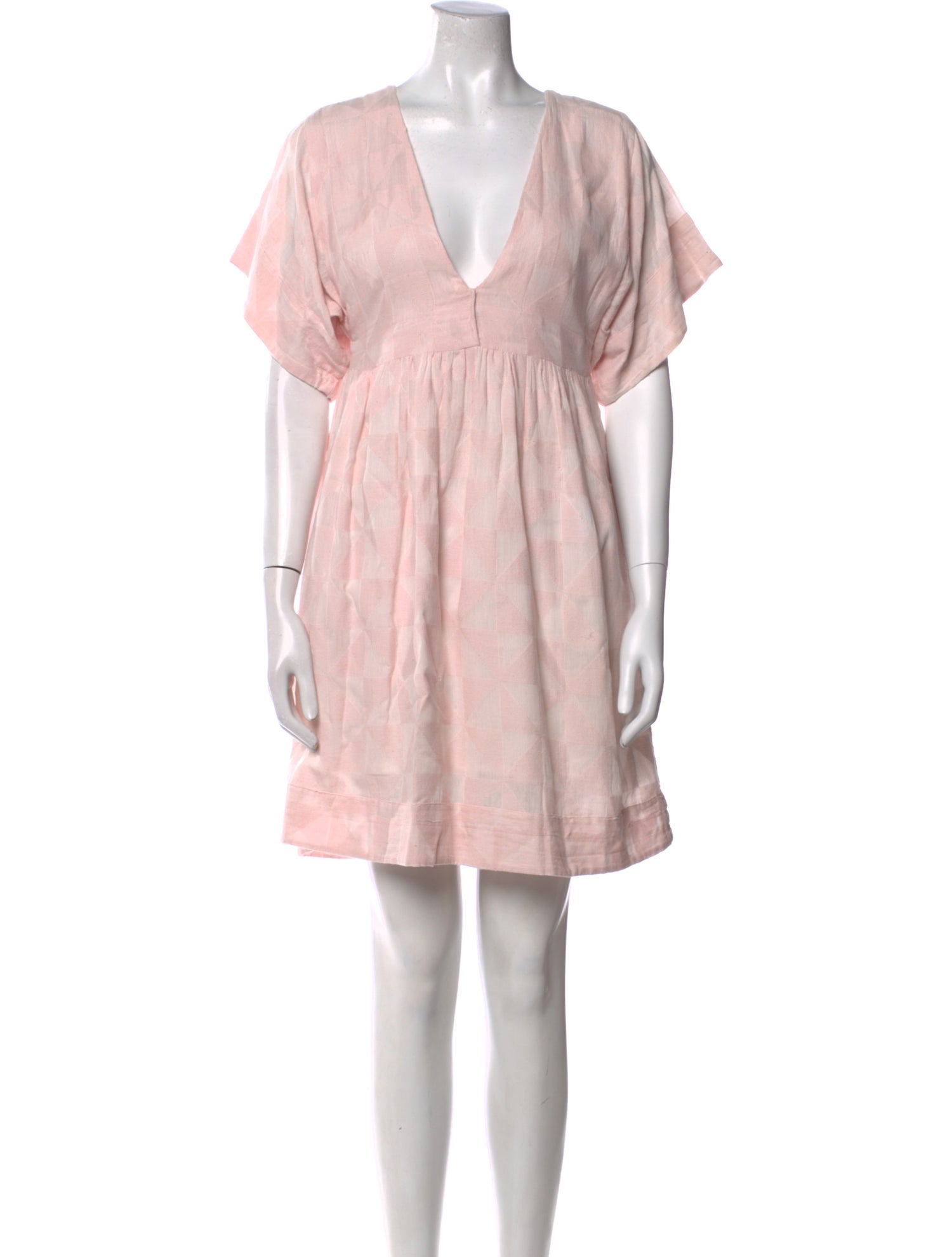 Mirth Caftans V-Neck Mini Dress