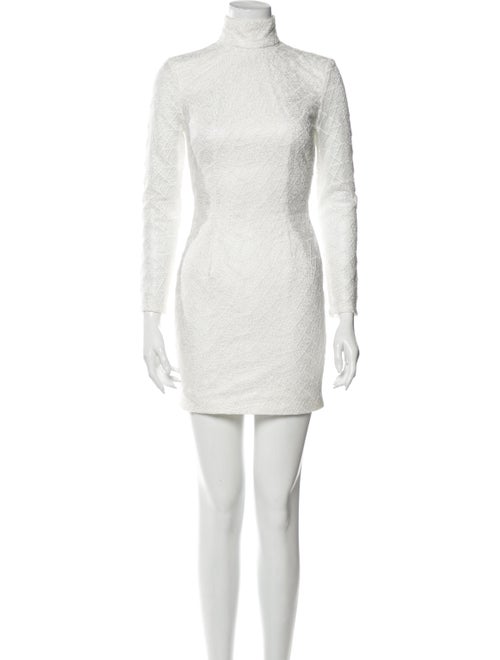 Misha Collection Turtleneck Mini Dress White