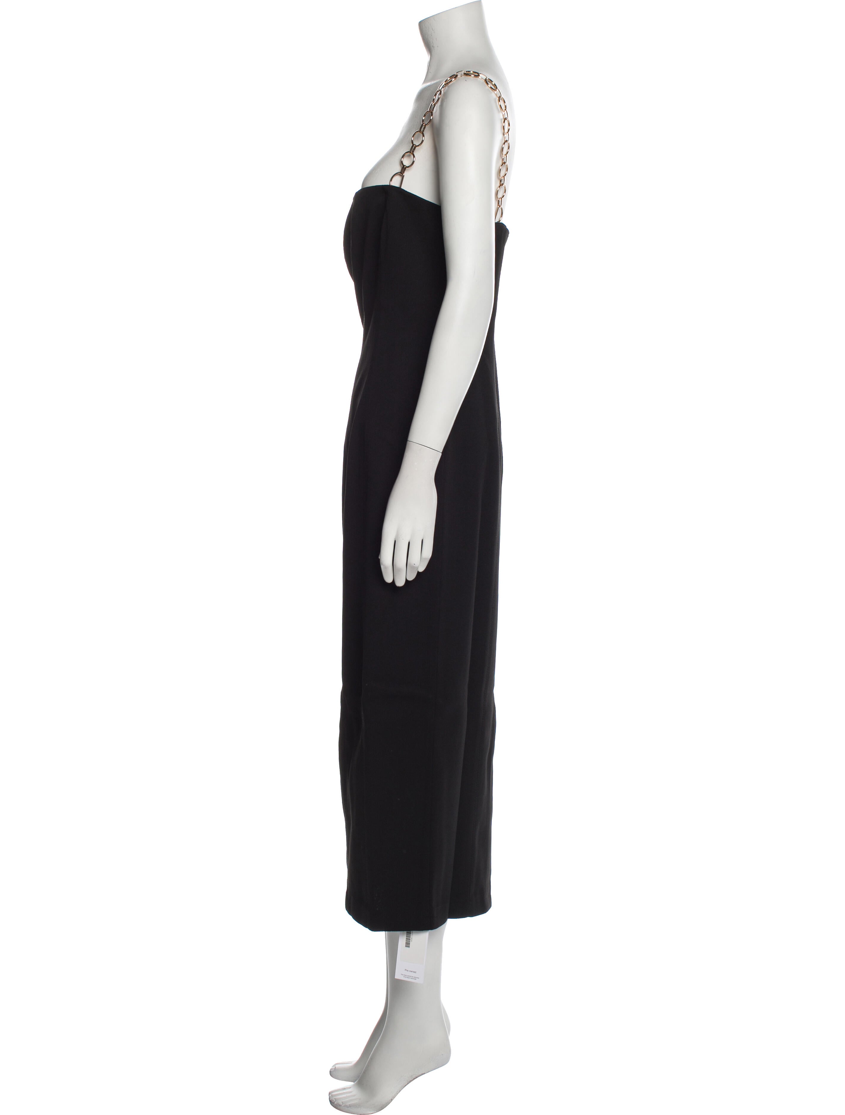 Misha Collection Square Neckline Long Dress w/ Tags Black Dresses