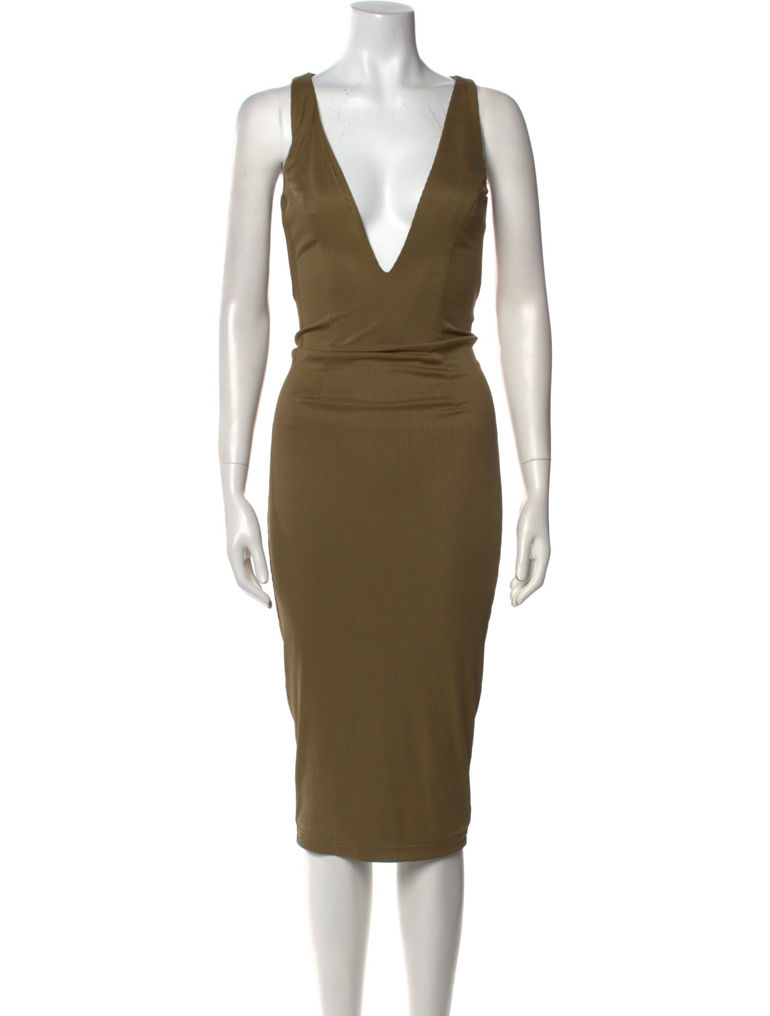 Misha Collection V-Neck Midi Length Dress