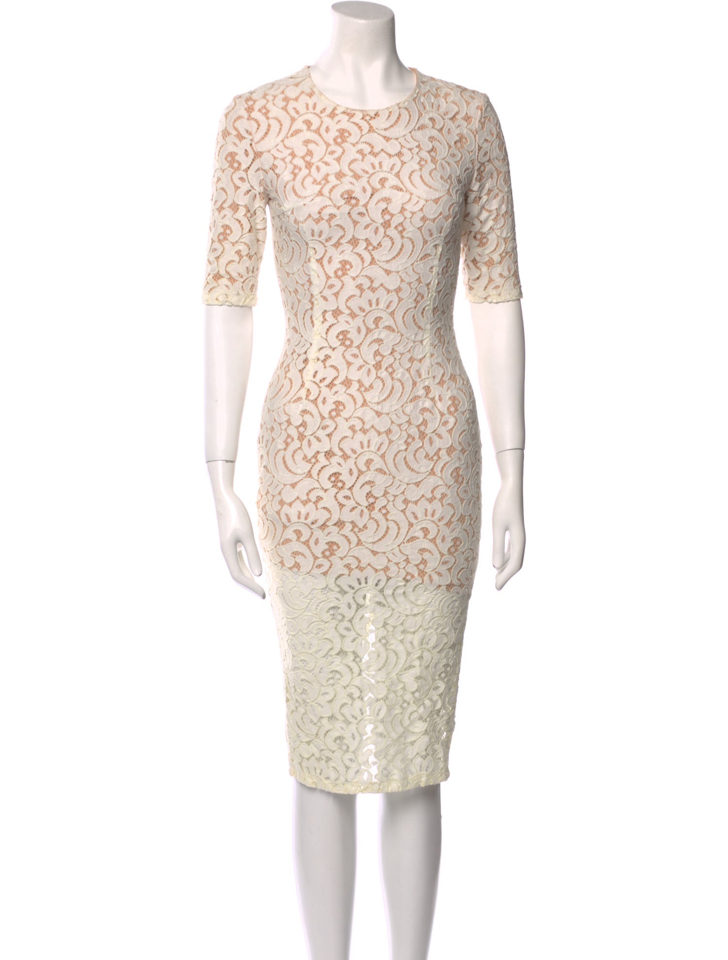 Misha Collection Lace Pattern Knee-Length Dress