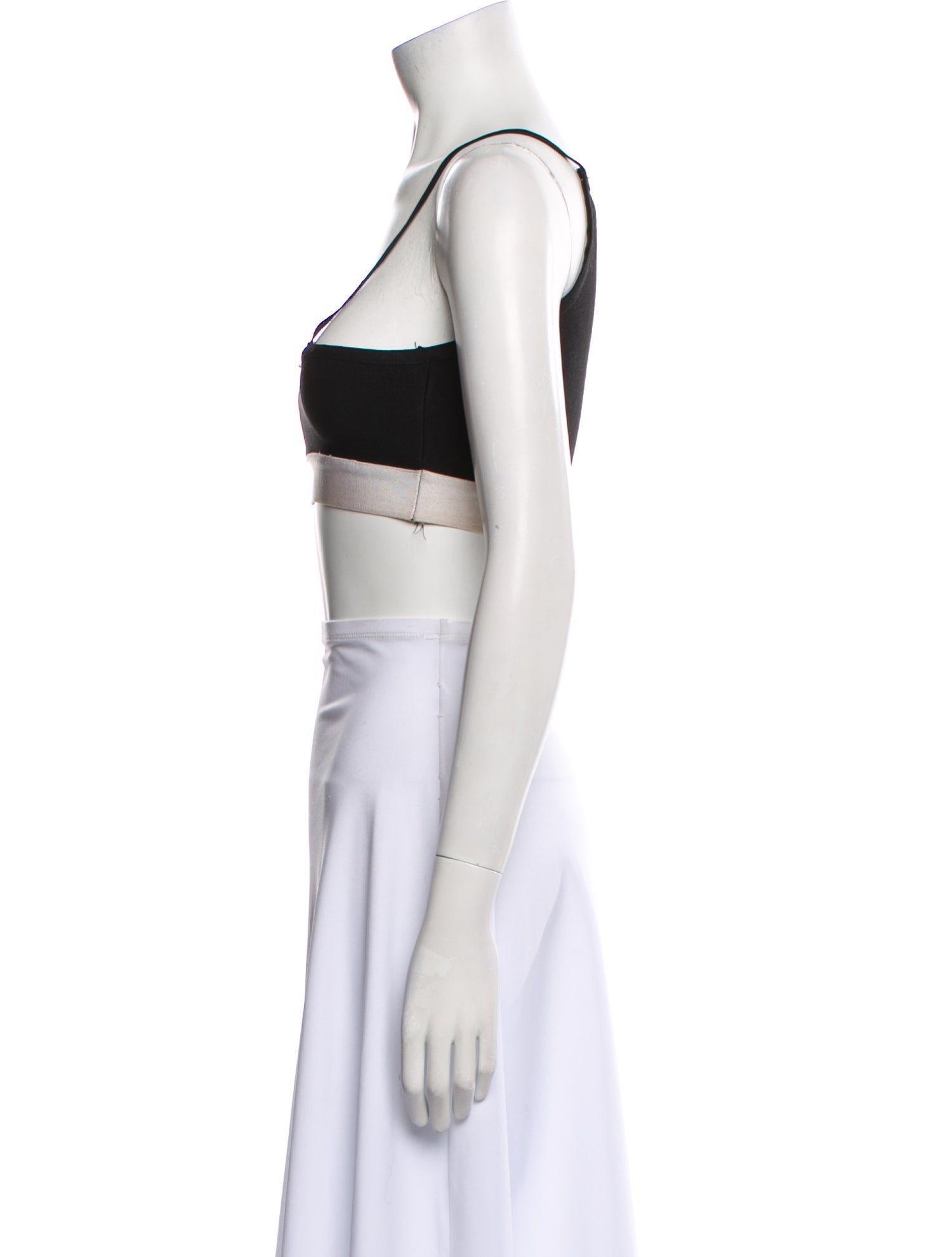 Misha Collection Square Neckline Sleeveless Crop Top
