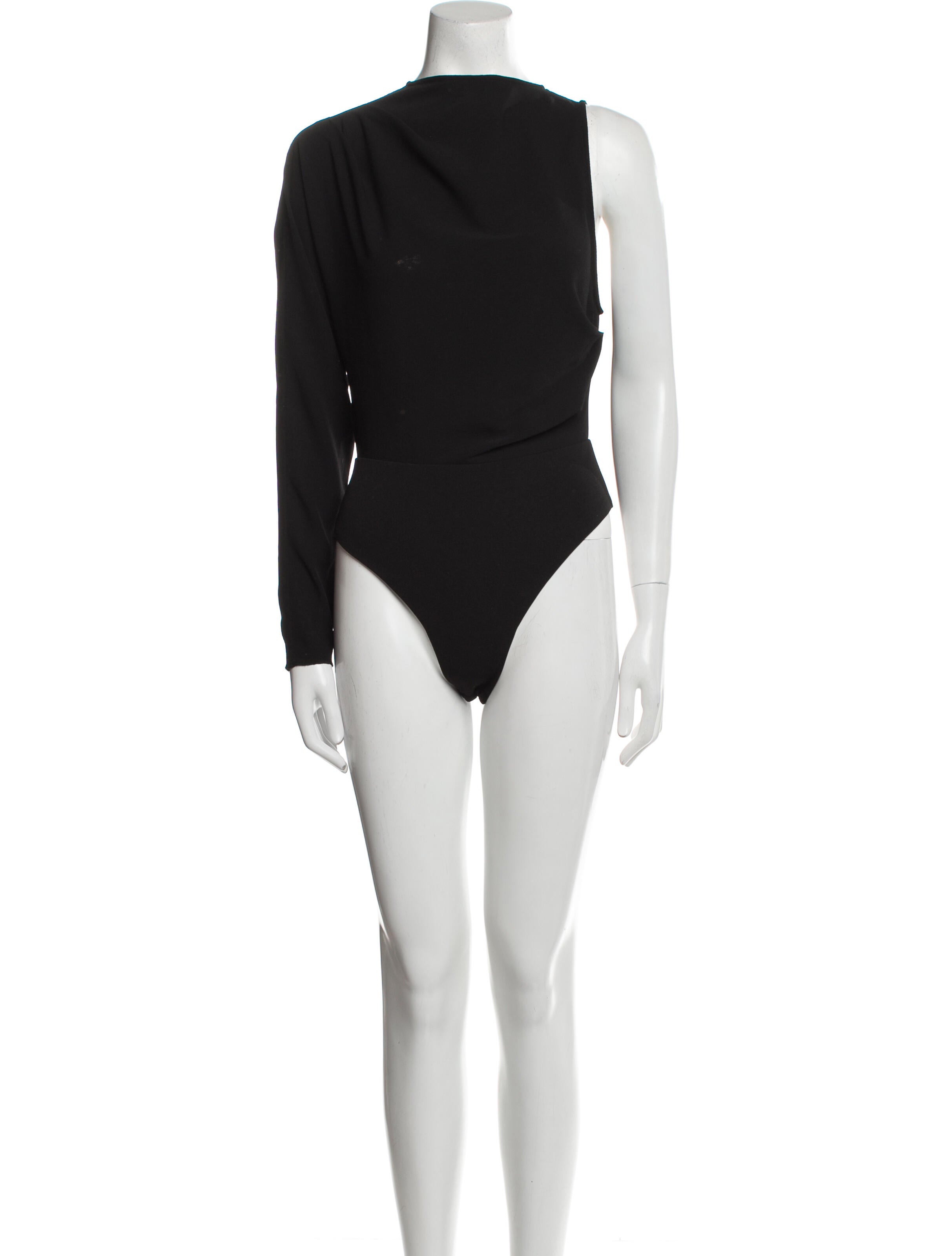 Misha Collection One-Shoulder Long Sleeve Bodysuit