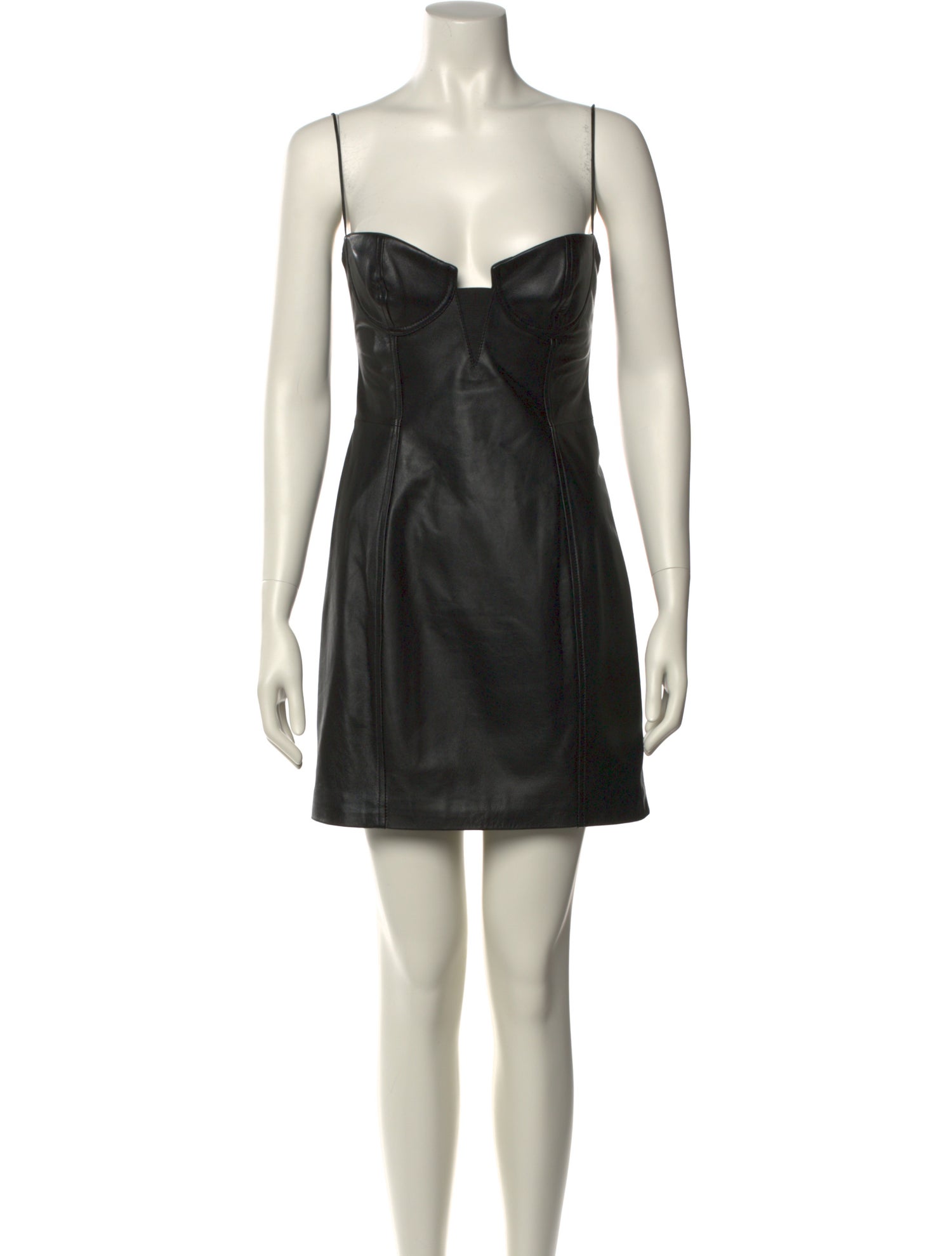 Misha Collection Lamb Leather Mini Dress