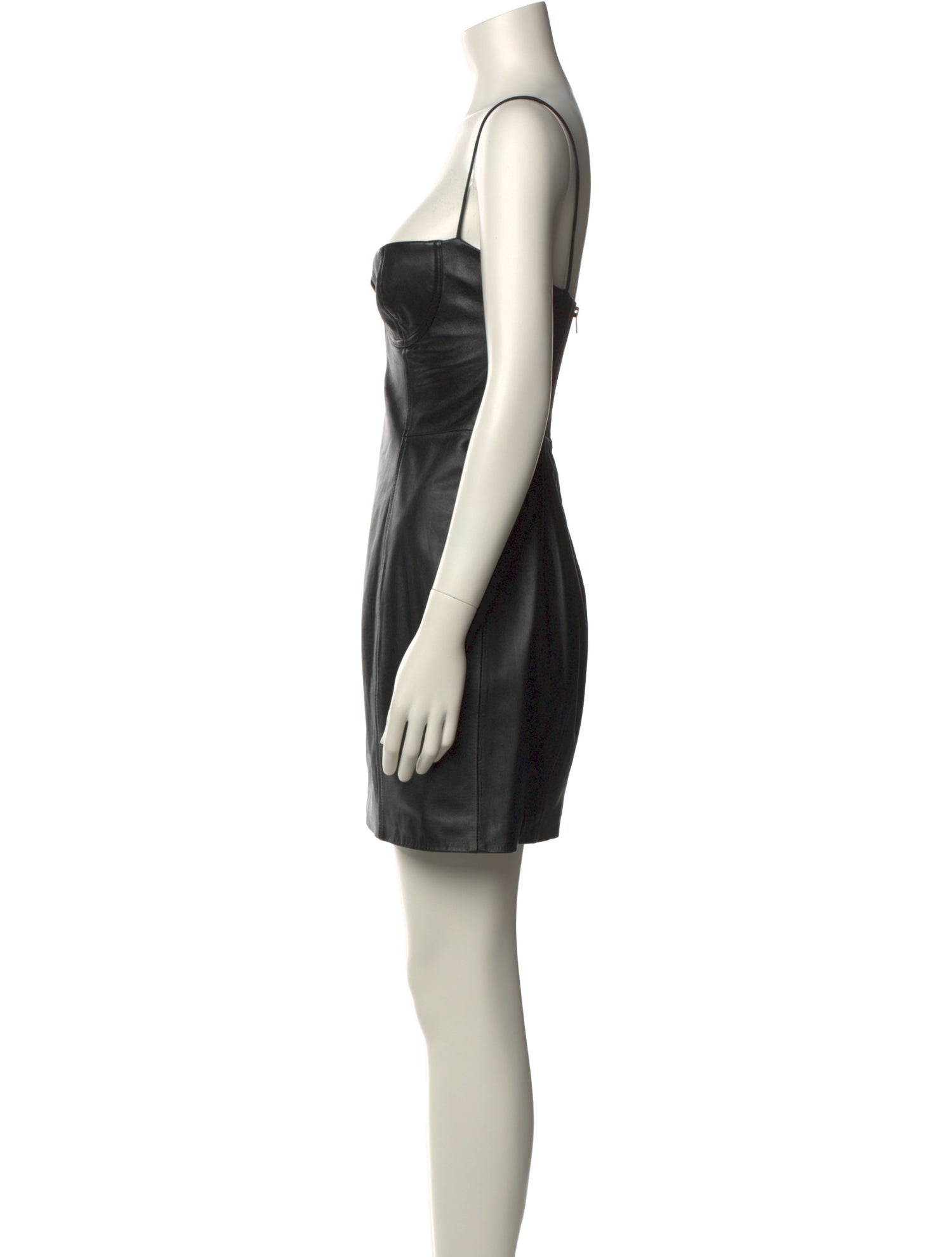 Misha Collection Lamb Leather Mini Dress