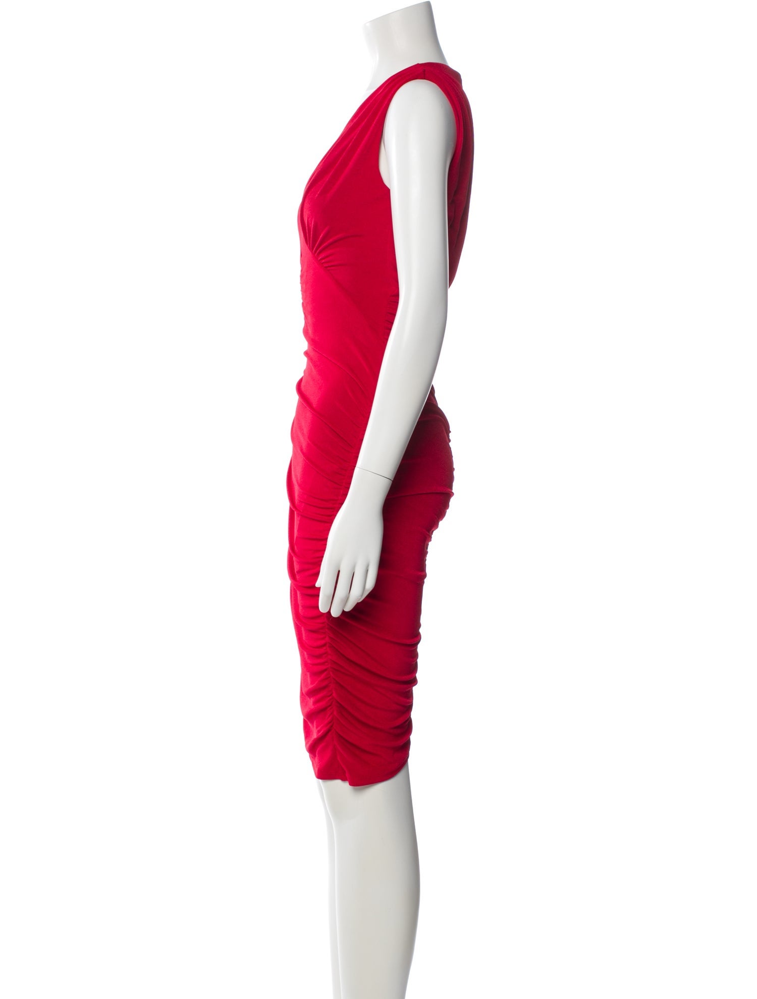 open lace back dress India Red and Black Floral Print Wrap Style Midi Dress