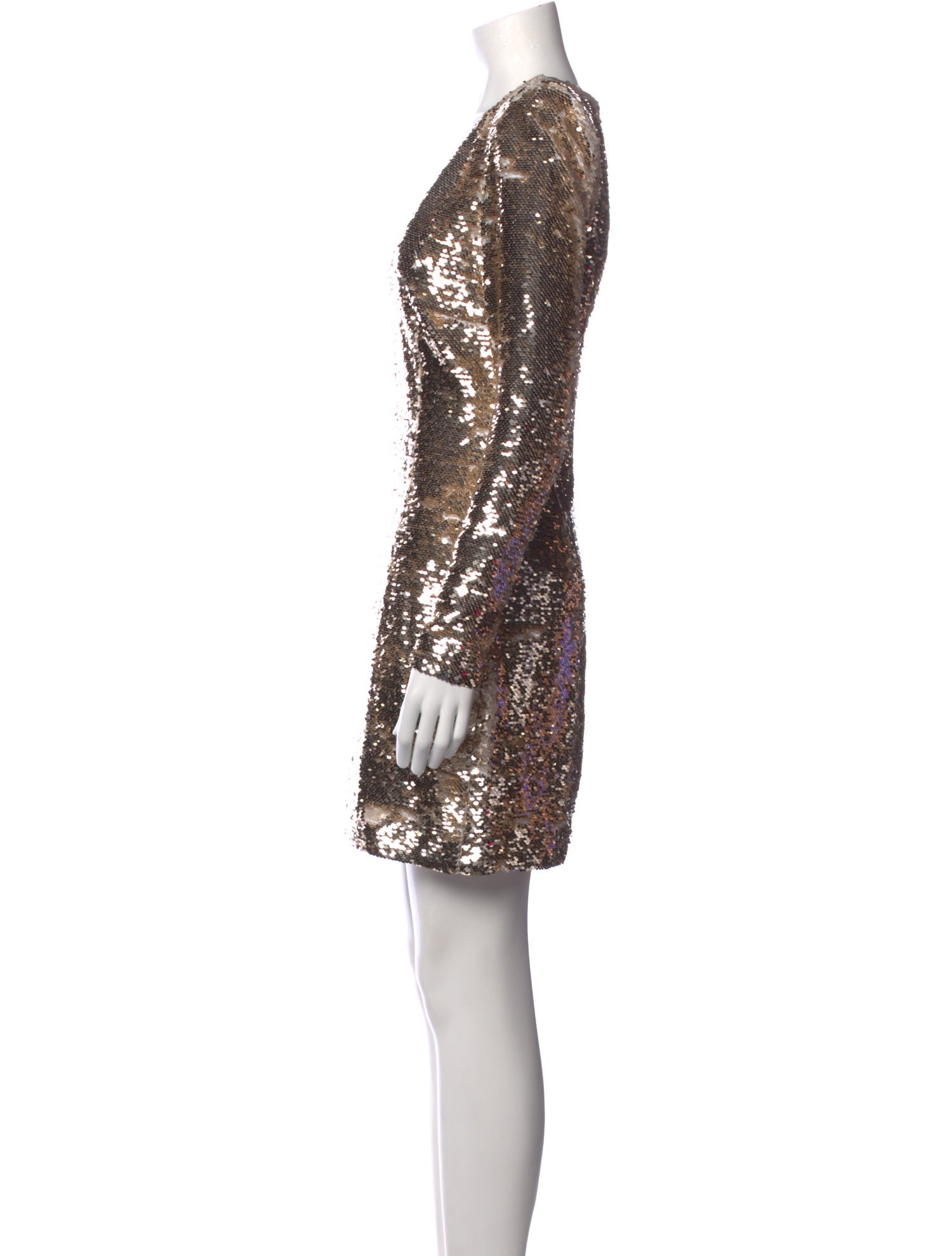 misha collection gold dress Printed Mini - Dresses, Clothing - WMICO24994 or elevate the look