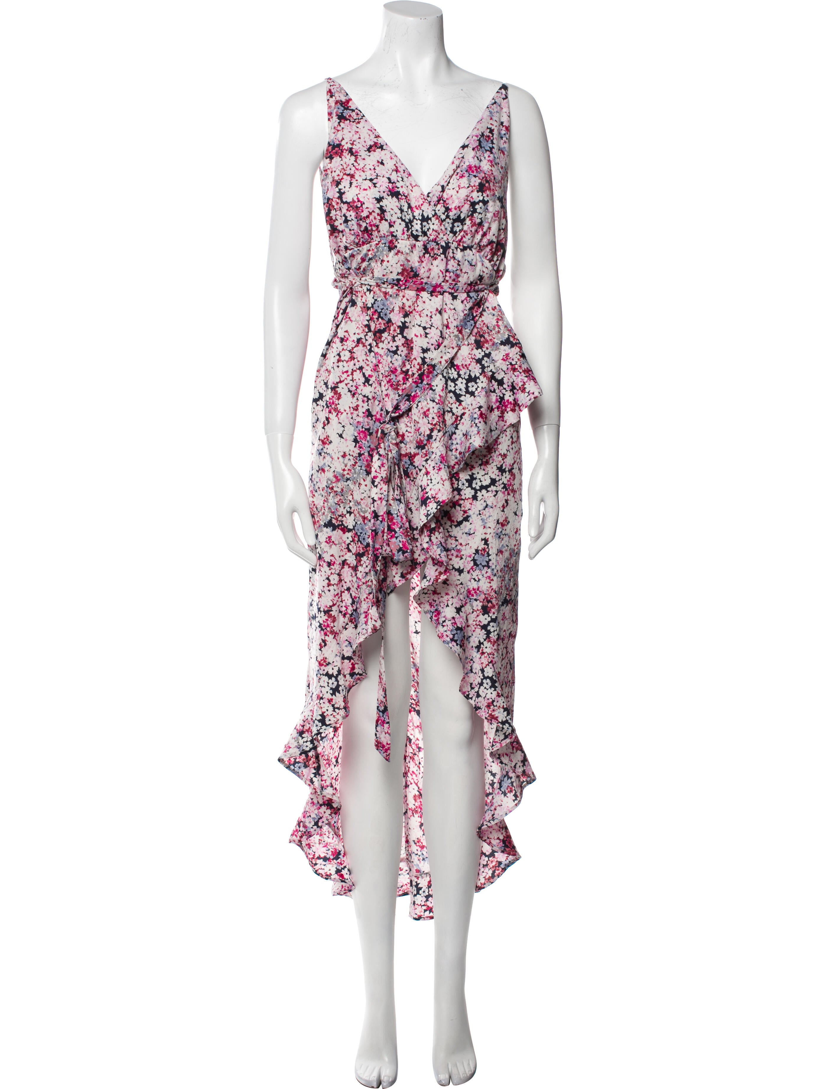 Michael Costello x Revolve Floral Print Long Dress - Pink Dresses