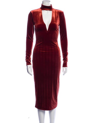 Michael Costello x Revolve Dresses Mock Neck Midi Length Dress XS