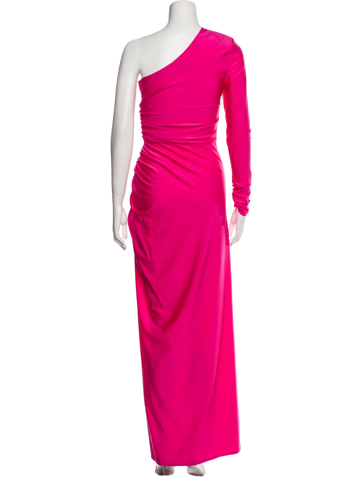 Michael Costello x Revolve One-Shoulder Long Dress in Pink, Women's S