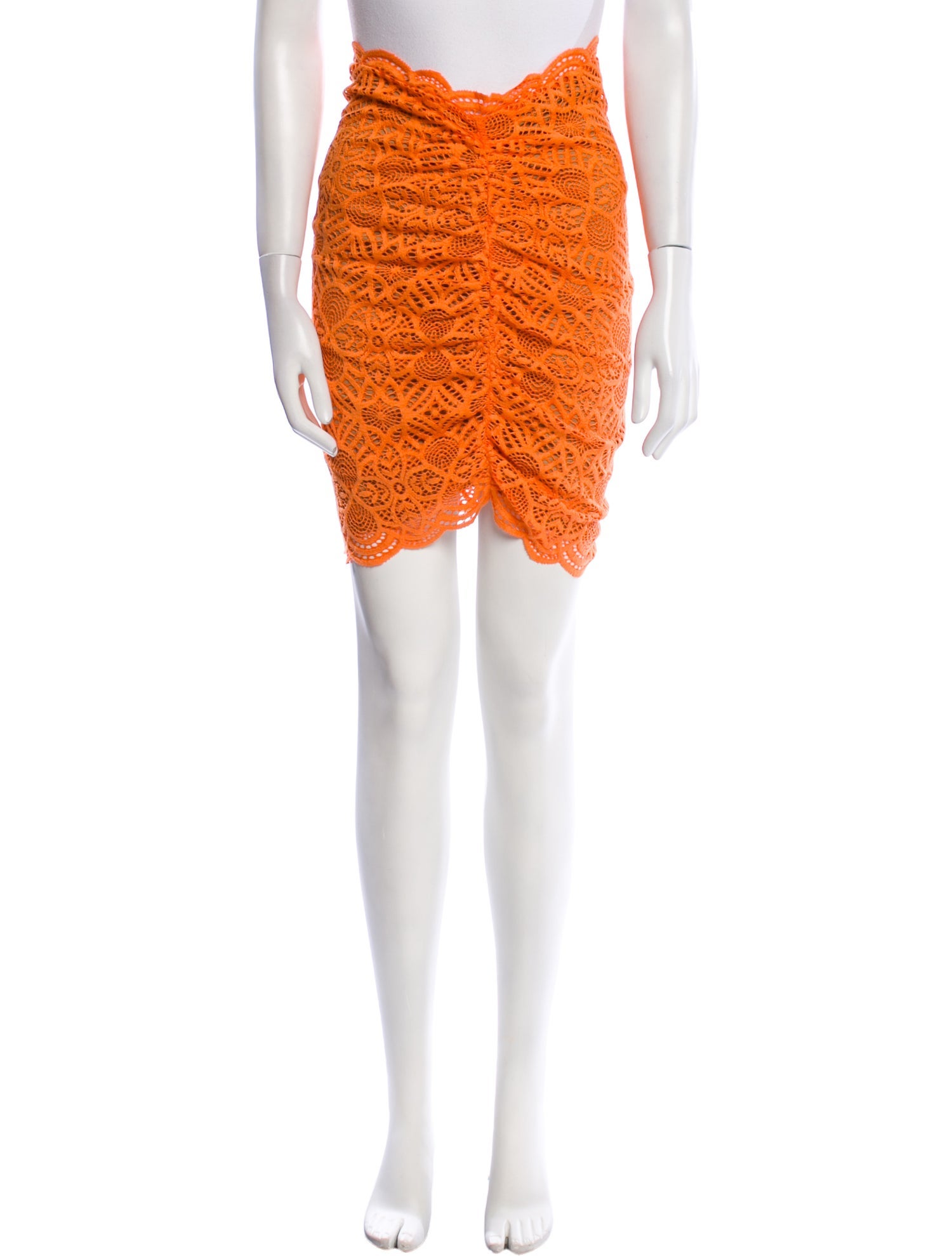 Michael Costello x Revolve Lace Trim Embellishment Knee-Length Skirt