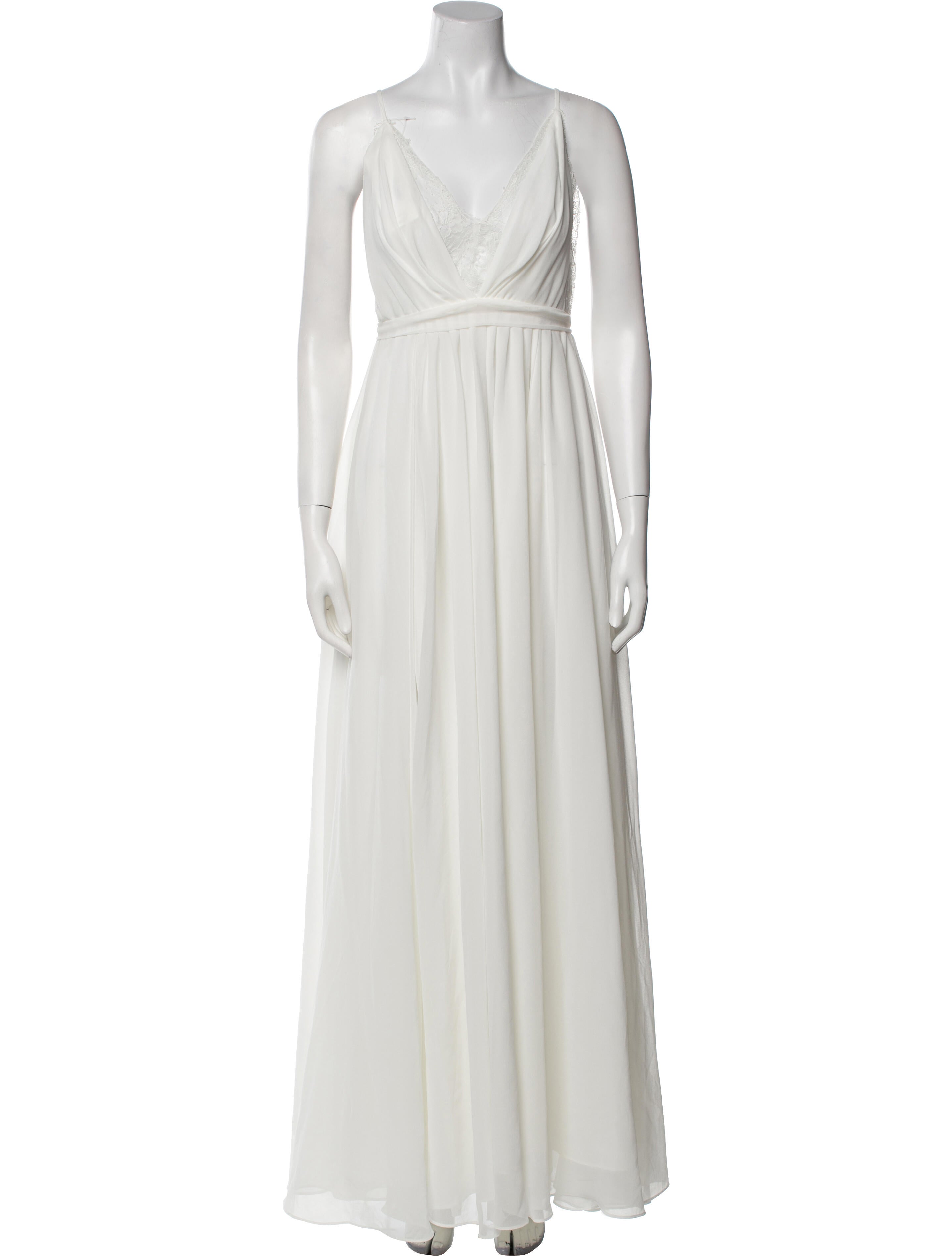 Michael Costello x Revolve Plunge Neckline Long Dress