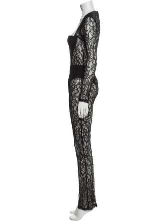 Michael Costello x Revolve Nylon Lace Pattern Jumpsuit