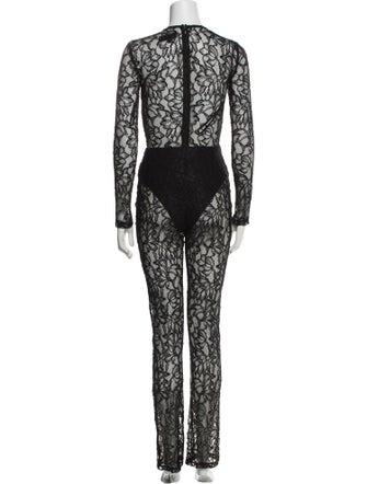 Michael Costello x Revolve Nylon Lace Pattern Jumpsuit