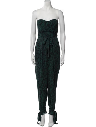 Michael Costello x Revolve Animal Print Strapless Jumpsuit