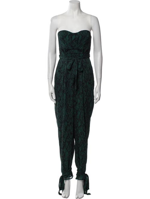 Michael Costello x Revolve Animal Print Strapless Jumpsuit