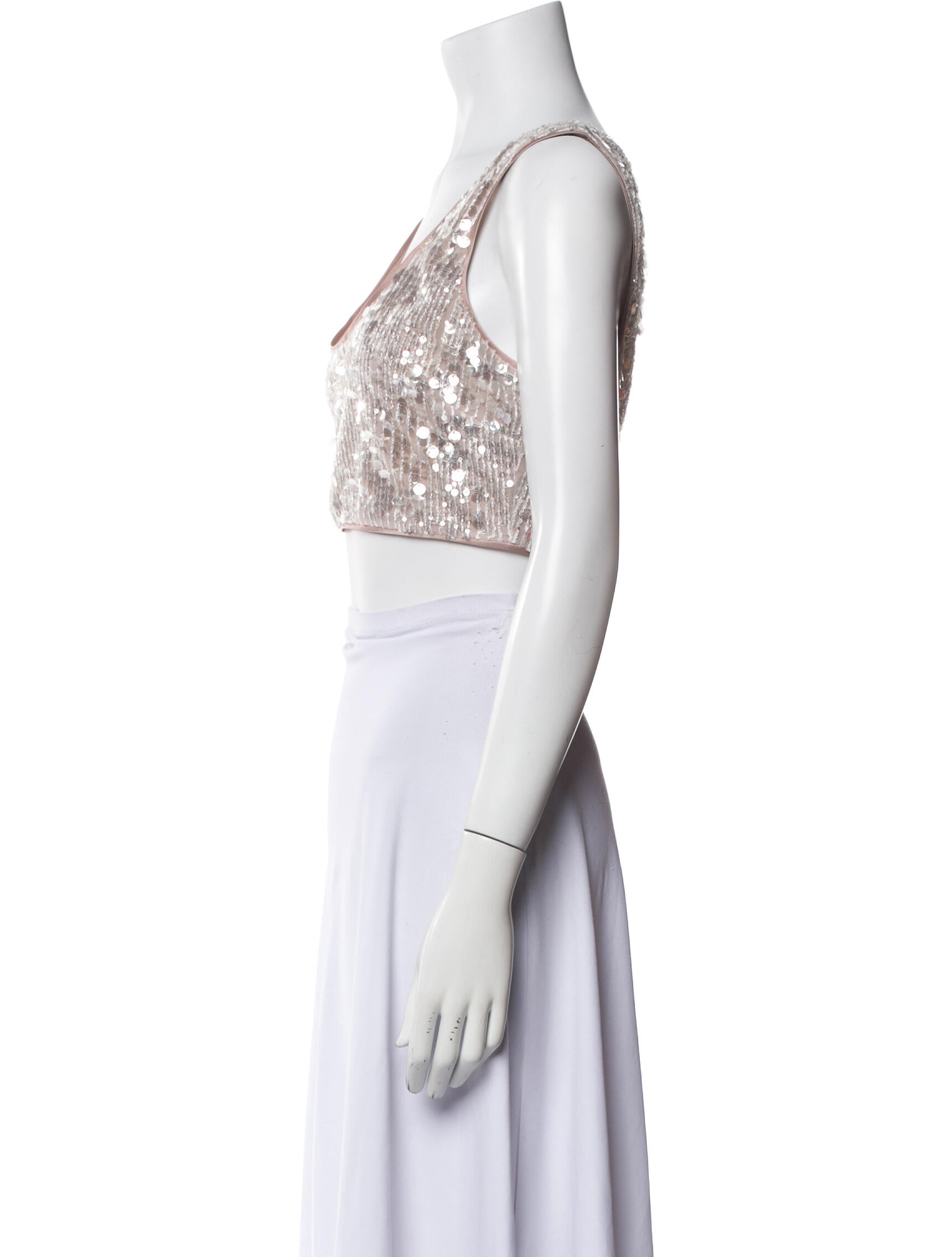 Michael Costello x Revolve Scoop Neck Sleeveless Crop Top