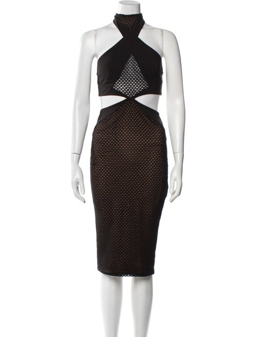 Michael Costello x Revolve Polka Dot Print Midi Length Dress