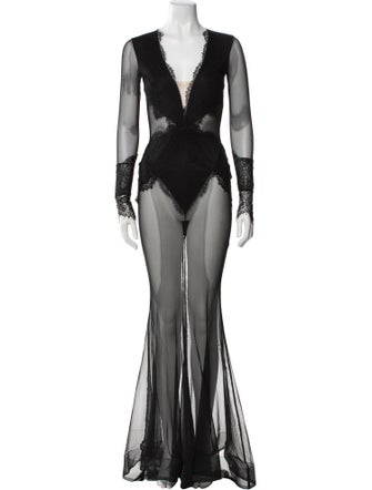 Michael Costello x Revolve Mesh Long Dress