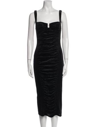Michael Costello x Revolve Square Neckline Midi Length Dress