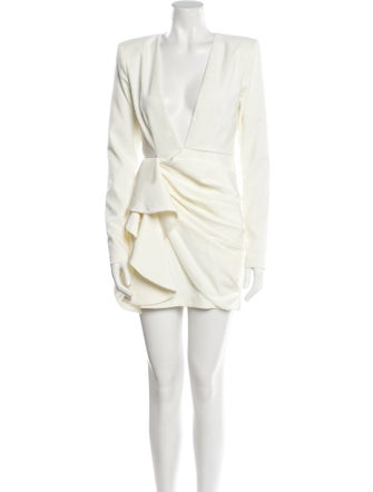 Michael Costello x Revolve Plunge Neckline Mini Dress