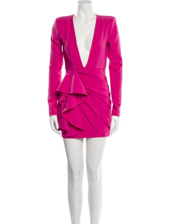 Michael Costello x Revolve Plunge Neckline Mini Dress