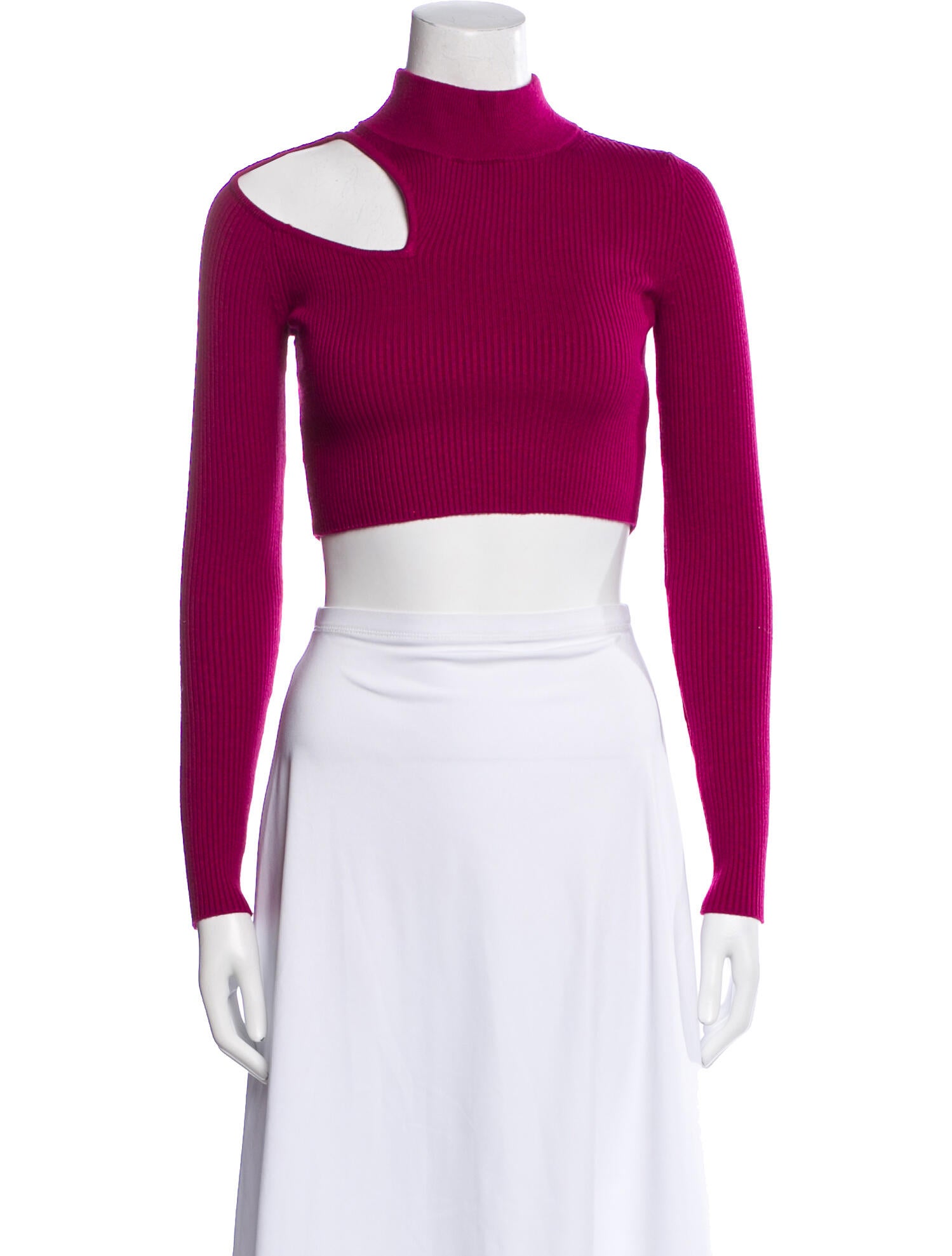 Michael Costello x Revolve Turtleneck Long Sleeve Crop Top