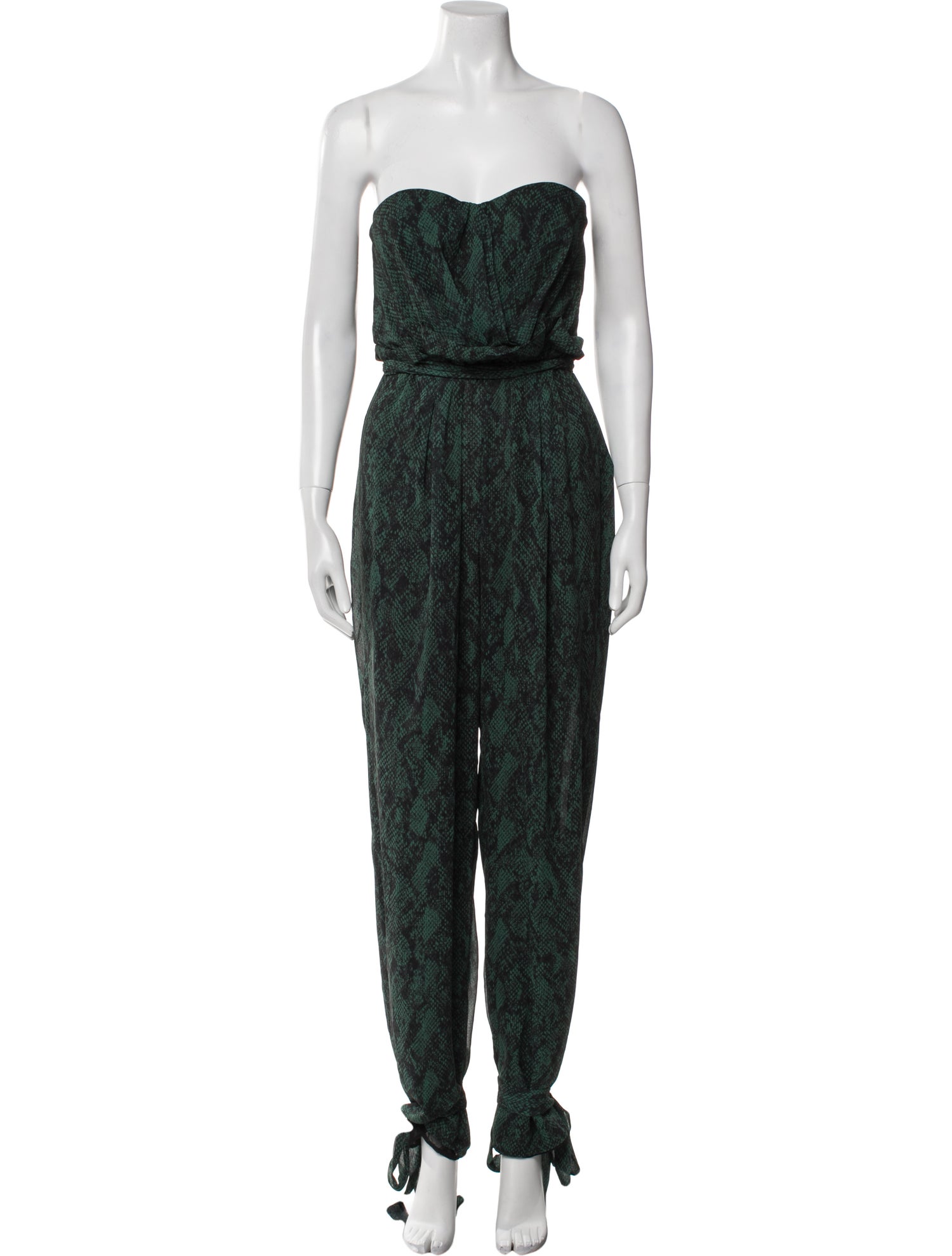 Michael Costello x Revolve Animal Print Strapless Jumpsuit