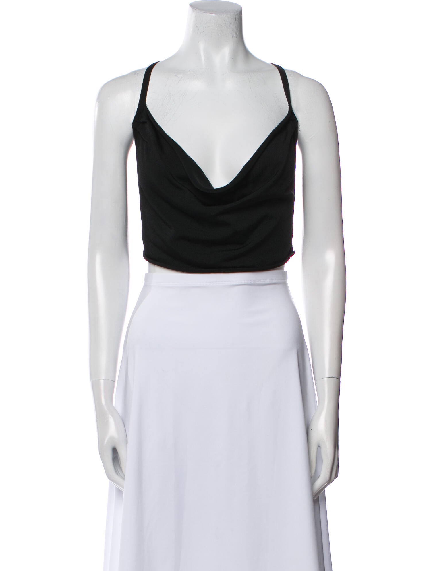 Michael Costello x Revolve Cowl Neck Sleeveless Crop Top