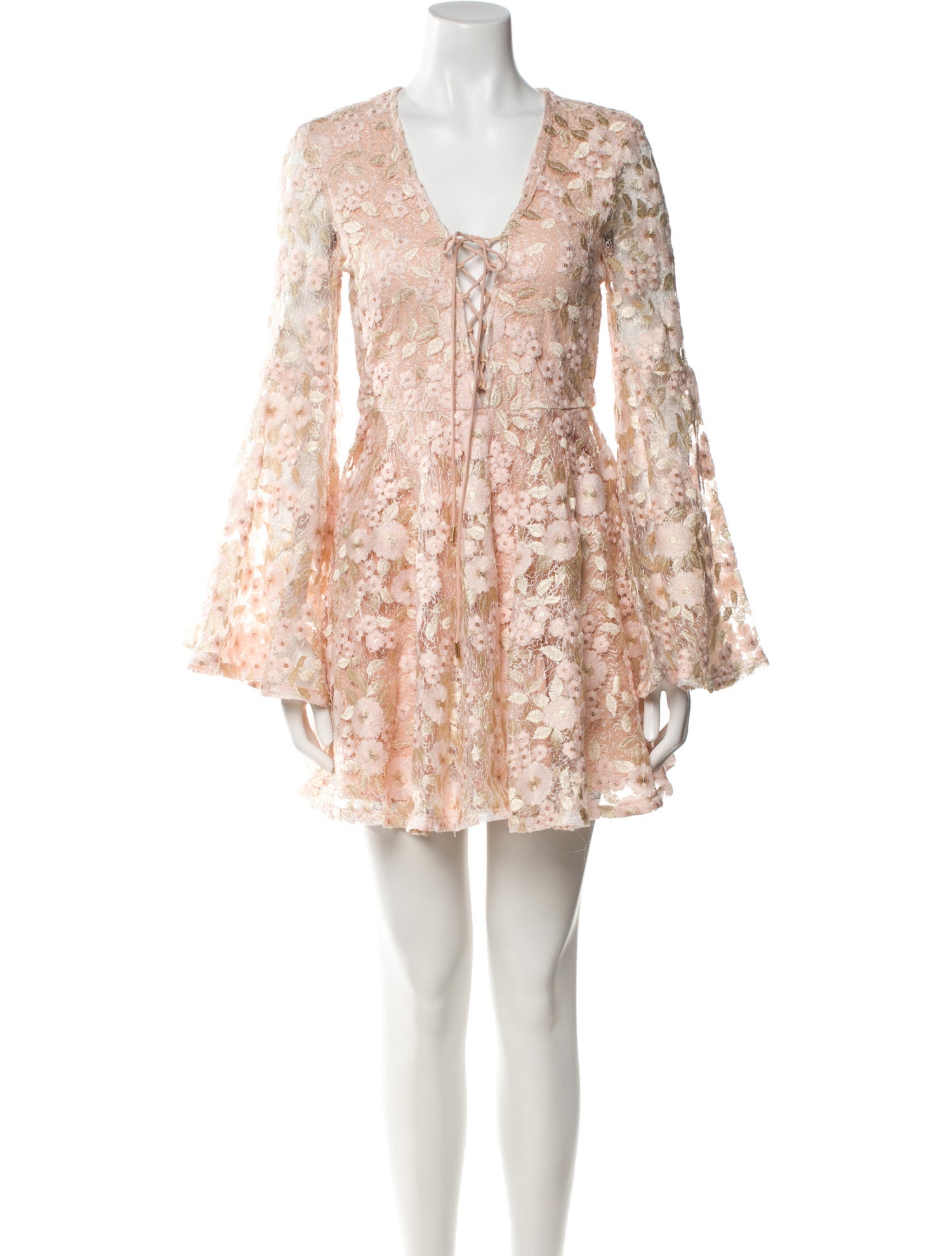 Michael Costello x Revolve Lace Pattern Mini Dress w/ Tags
