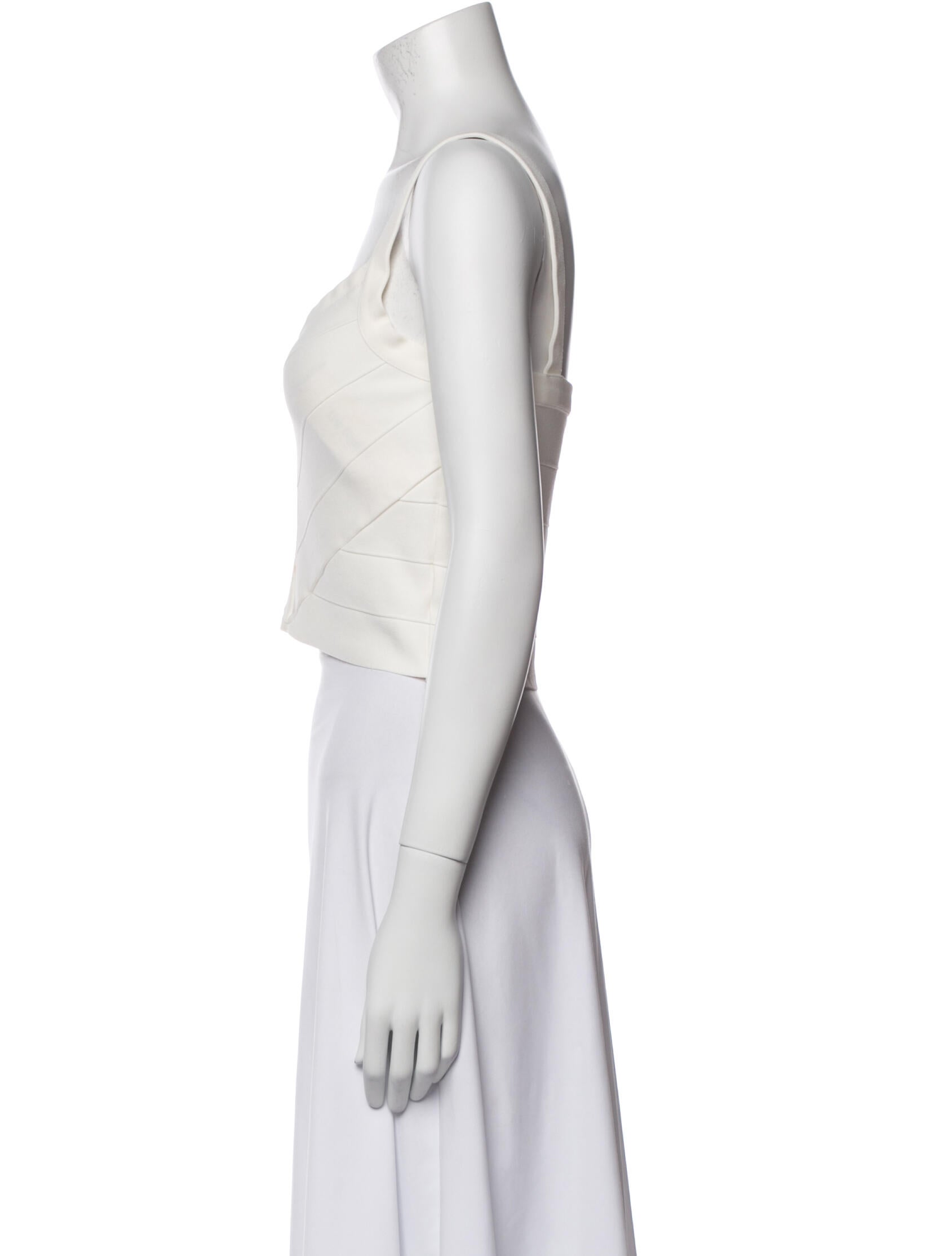 Michael Costello x Revolve V-Neck Sleeveless Crop Top