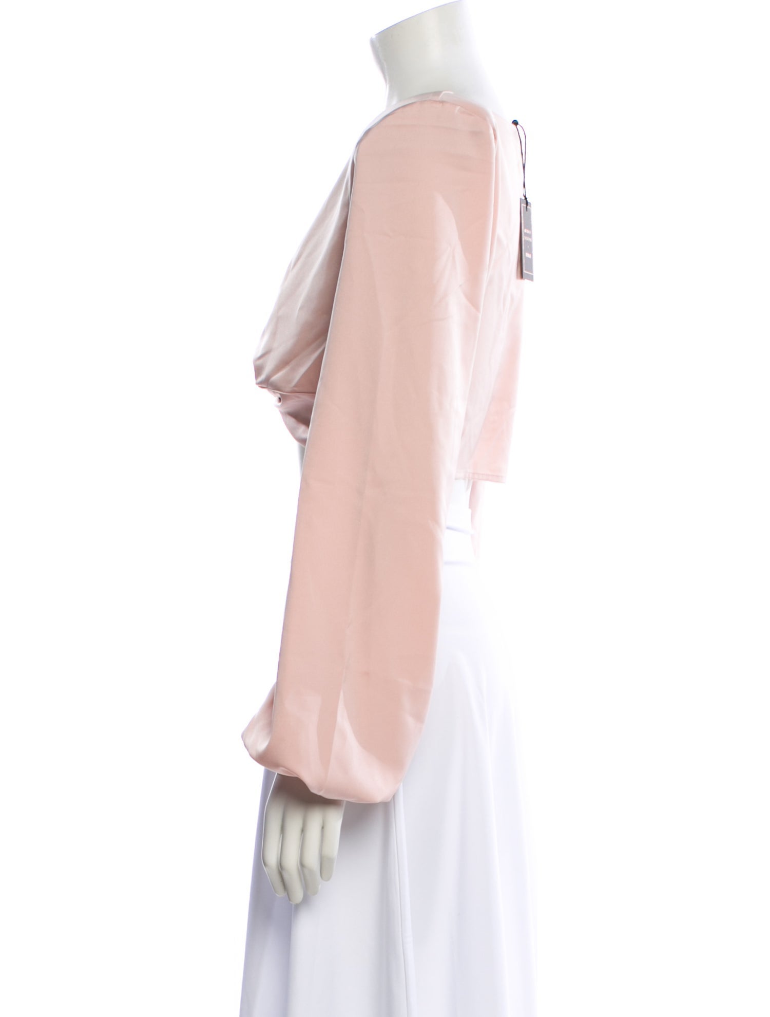 Michael Costello x Revolve V-Neck Long Sleeve Crop Top w/ Tags