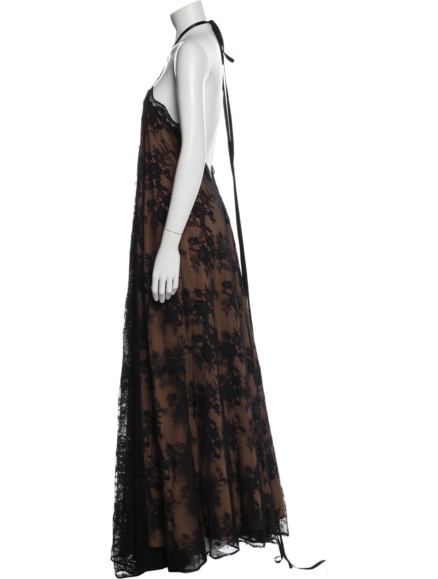Michael Costello x Revolve Lace Pattern Long Dress