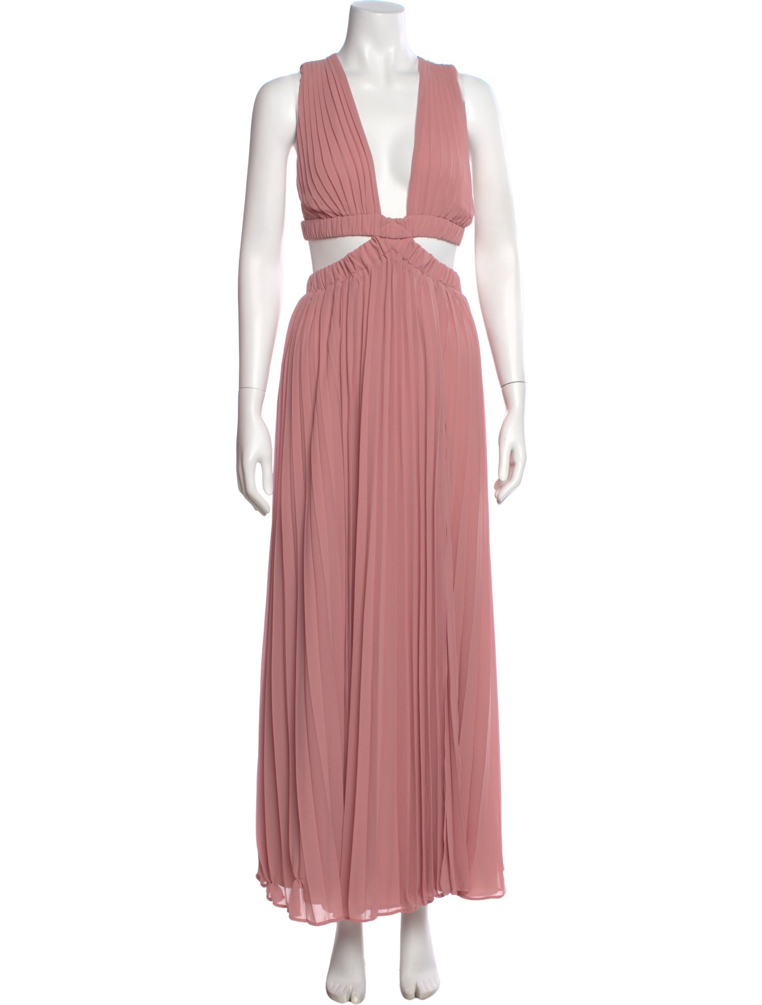 Michael Costello x Revolve Plunge Neckline Long Dress