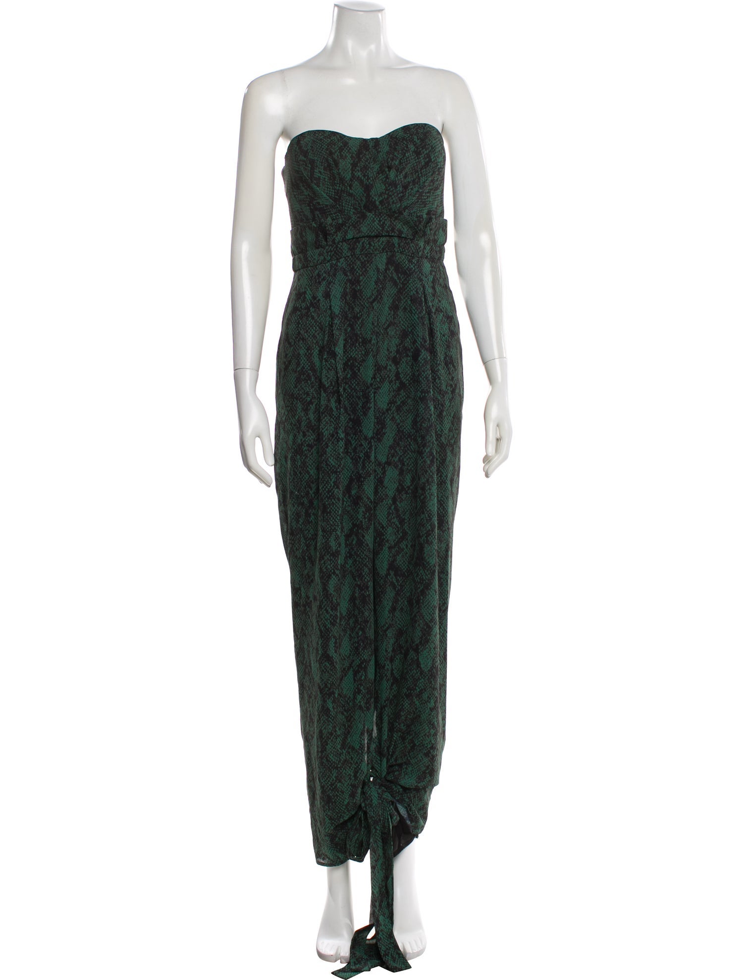 Michael Costello x Revolve Animal Print Strapless Jumpsuit