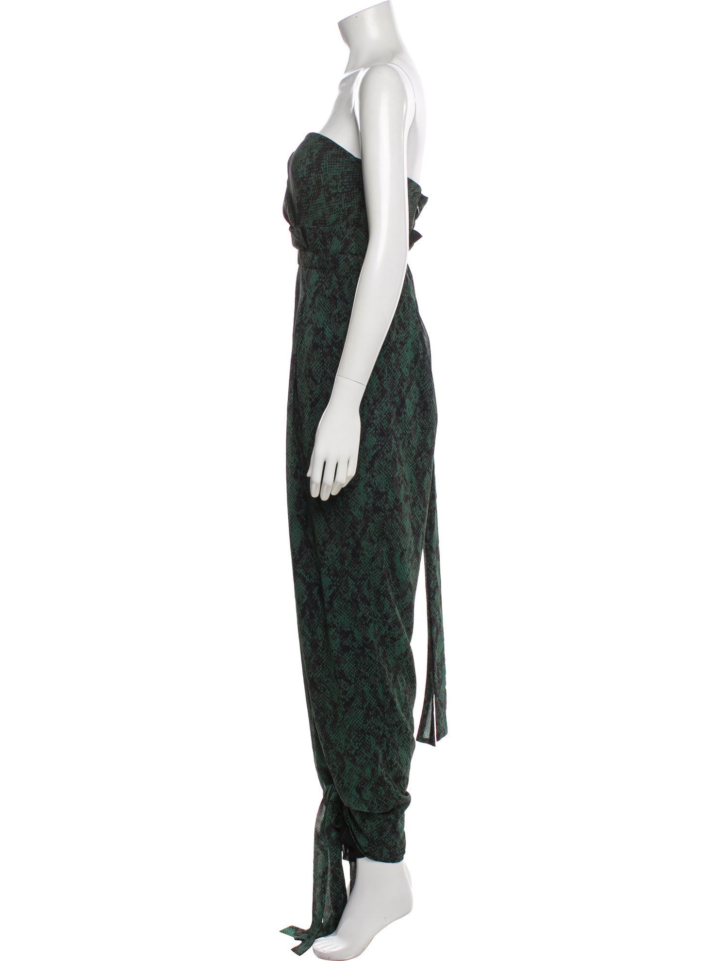 Michael Costello x Revolve Animal Print Strapless Jumpsuit