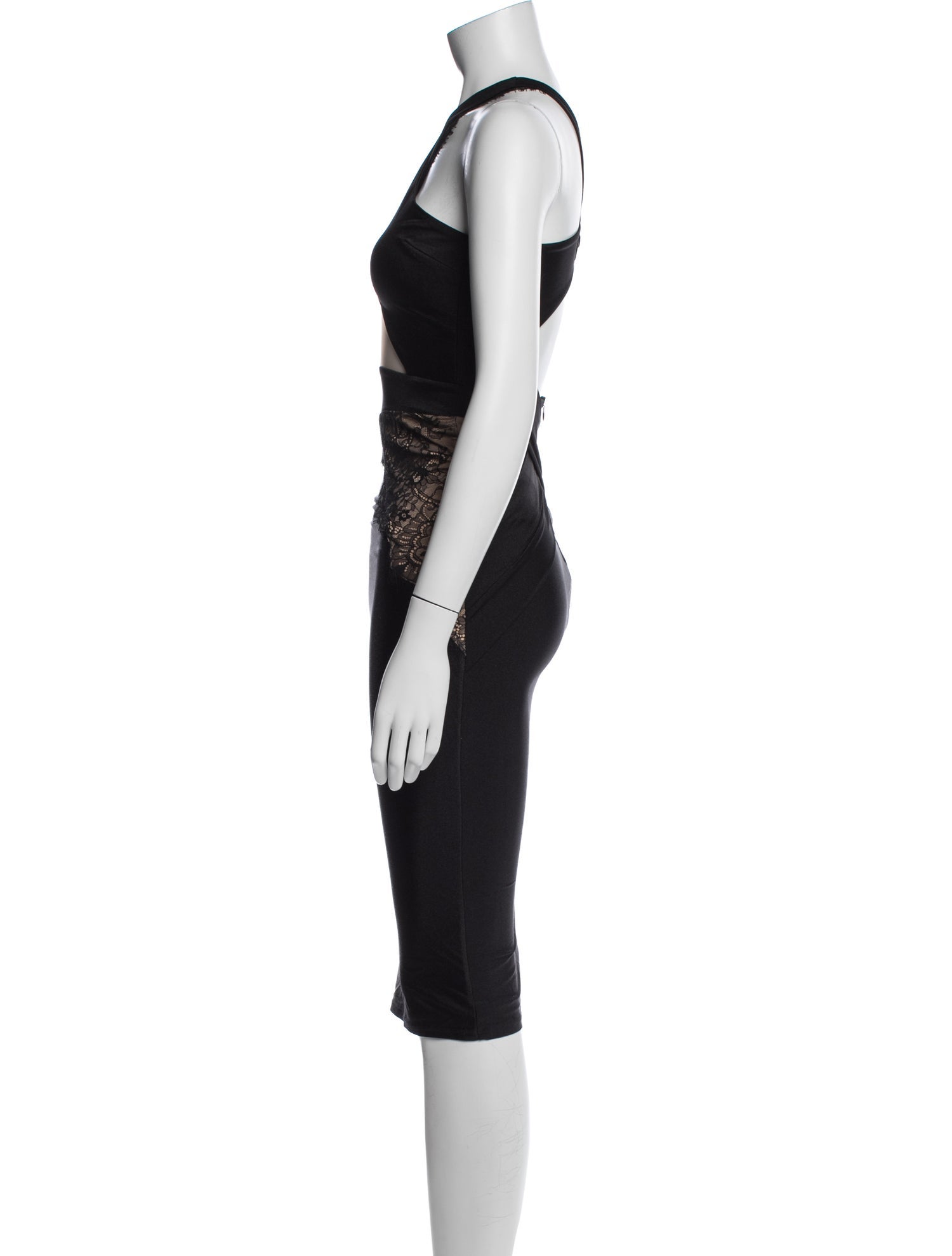Michael Costello x Revolve Nylon Midi Length Dress - Black Dresses, Clothing - WMICR23537