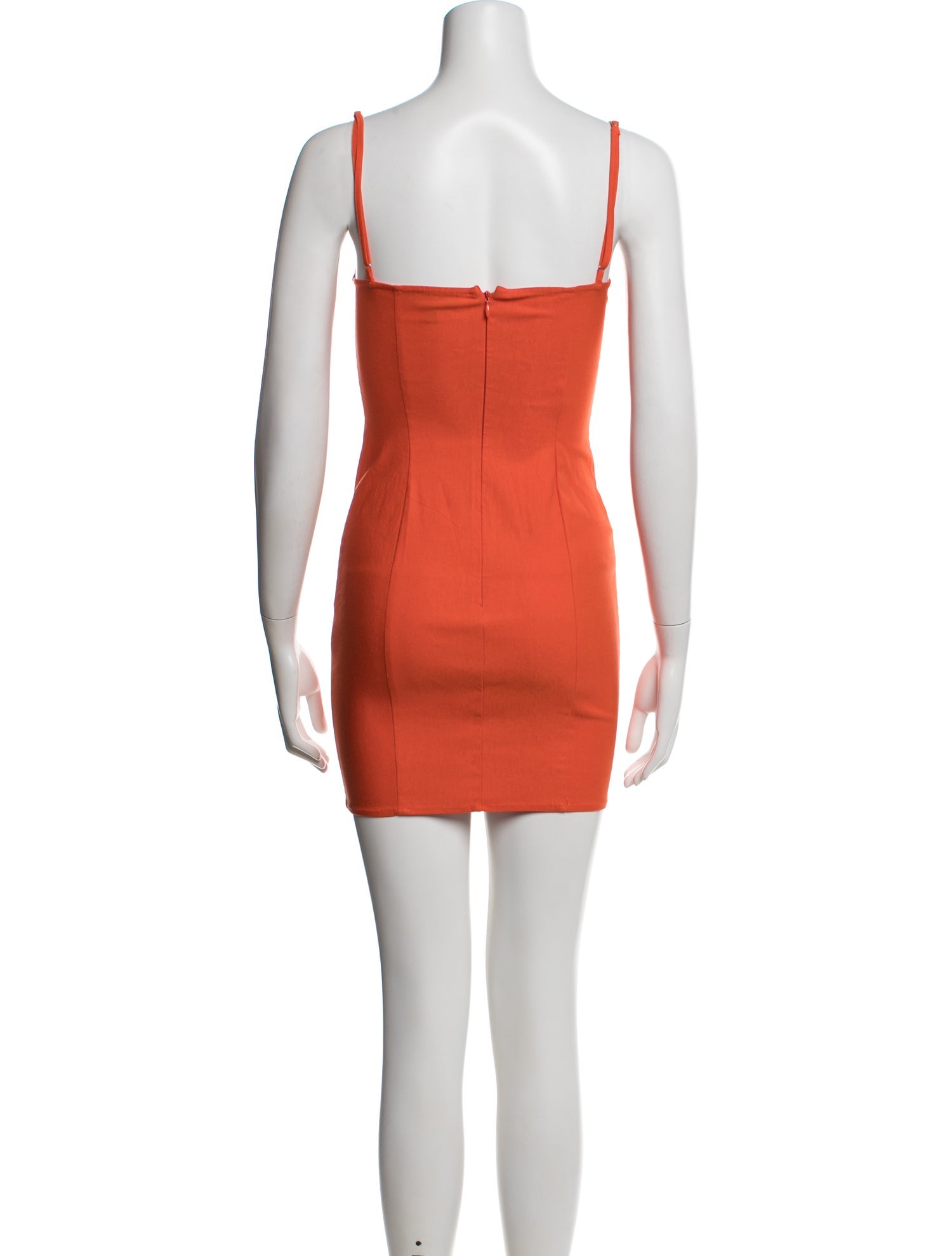 Michael Costello x Revolve Plunge Neckline Mini Dress in Orange, Women's XS Michael Costello x Revolve Plunge Neckline Mini Dress in Orange, Women's XS