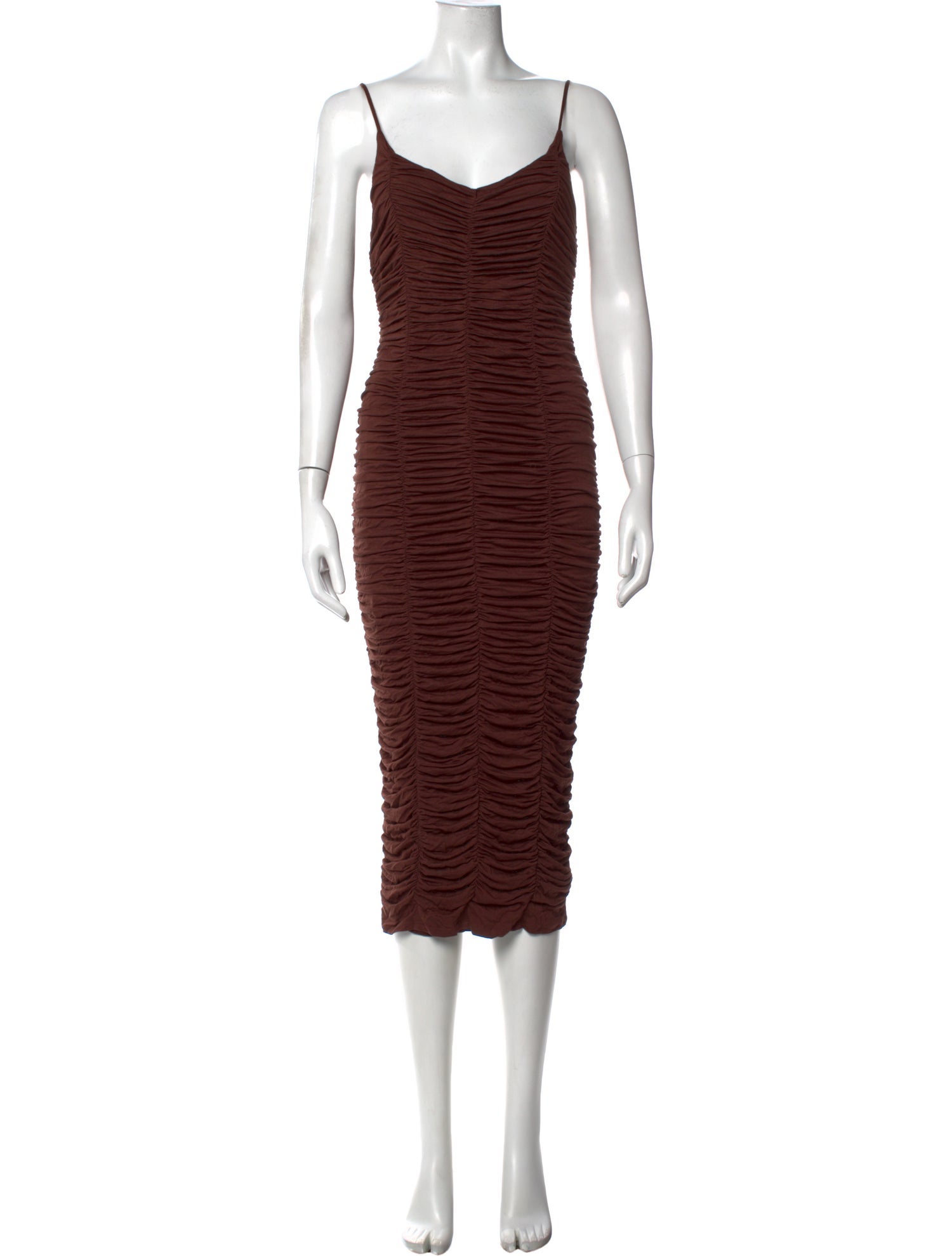 revolve brown midi dress Michael Costello x V-Neck Length - Dresses, Clothing - WMICR23908 Adjustable shoudler straps BODYCON DRESSES White Wedding Robes for Cloth Size:XXL