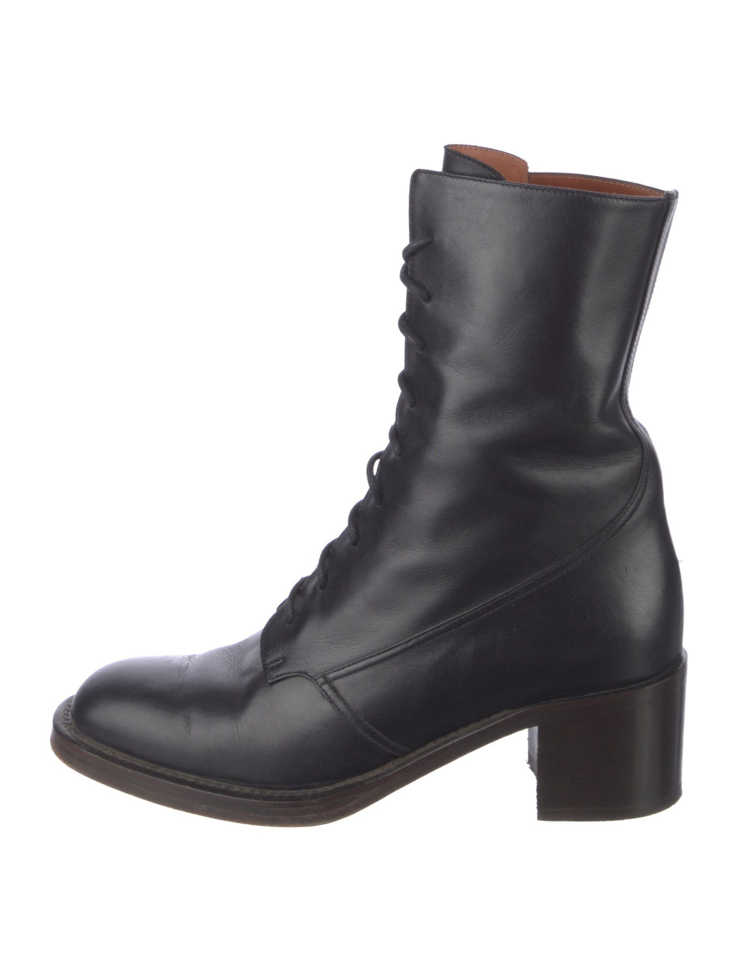 Michel Vivien Leather Combat Boots