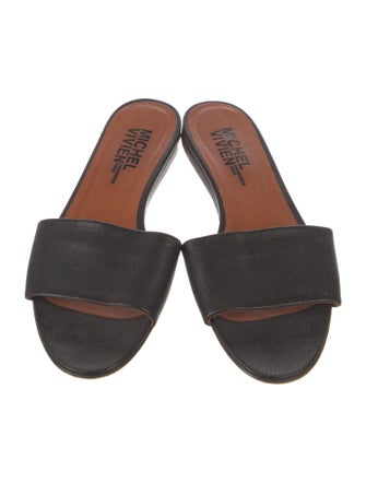 Michel Vivien Leather Slides