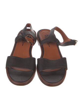 Michel Vivien Leather Slingback Sandals
