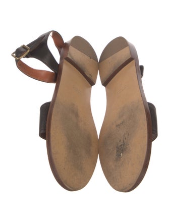 Michel Vivien Leather Slingback Sandals