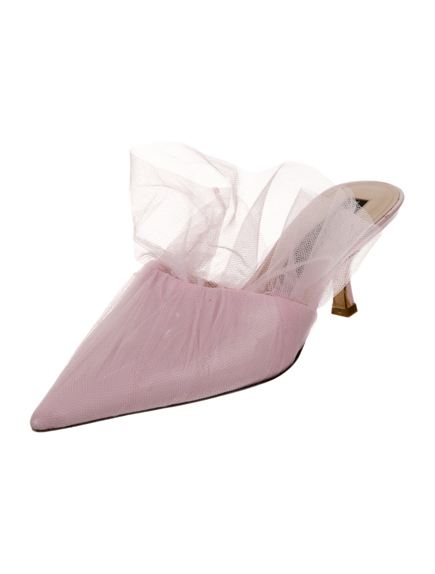 Midnight 00 Patent Leather Mesh Accents Mules