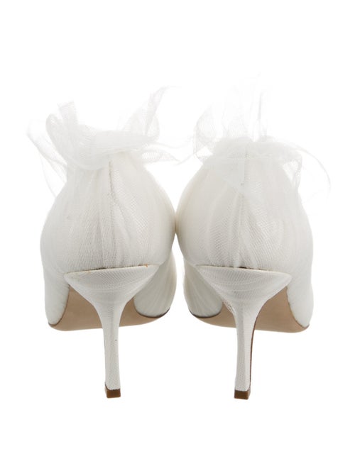 Midnight 00 Patent Leather Ruffle Embellishment Slingback Pumps