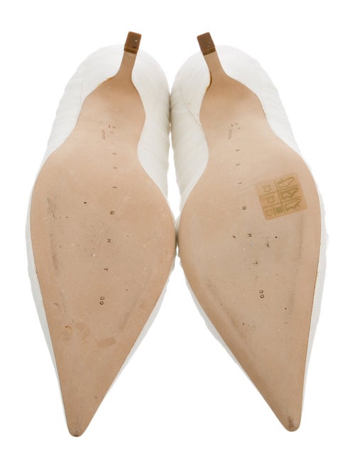 Midnight 00 Patent Leather Ruffle Embellishment Slingback Pumps