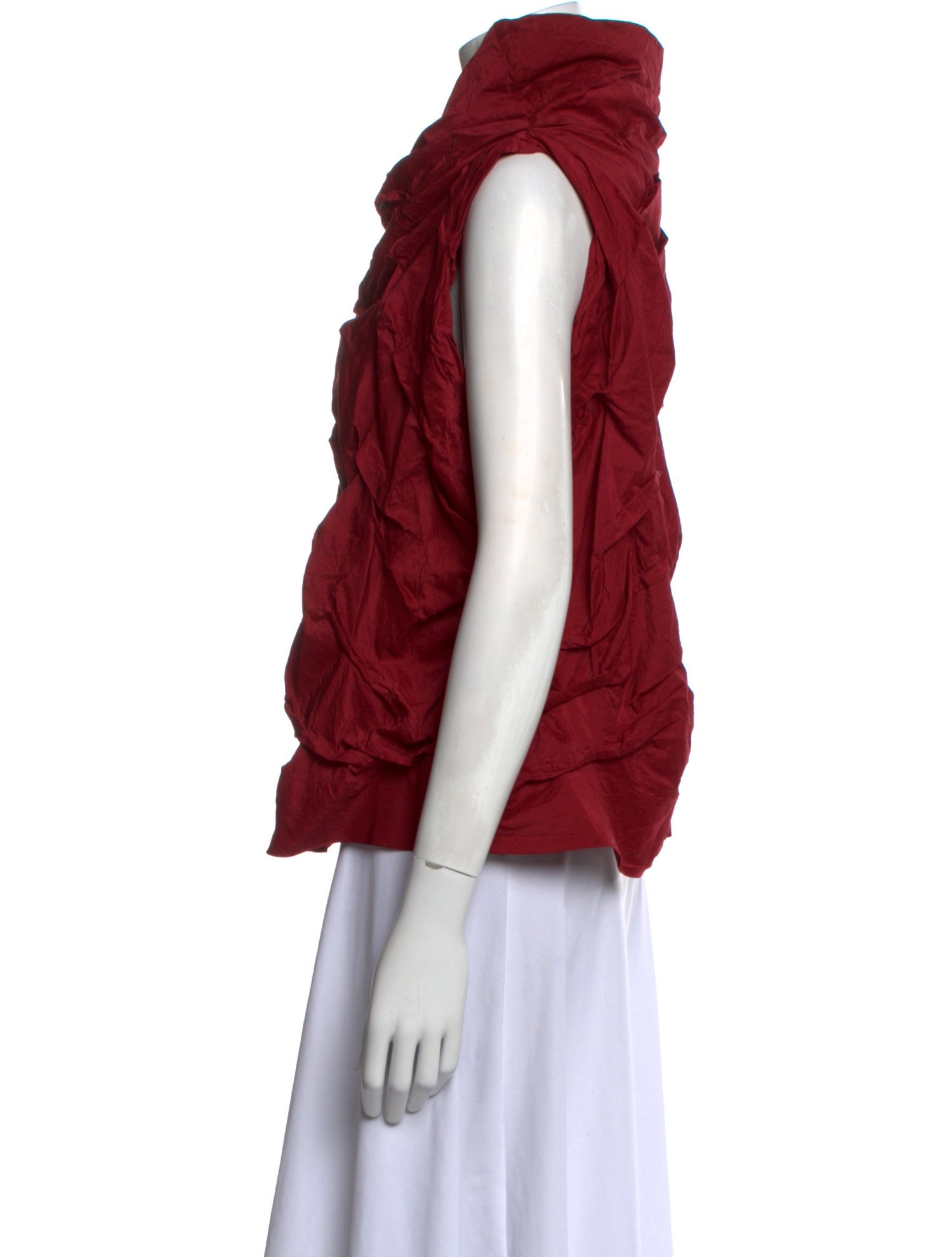 Mieko Mintz Cowl Neck Sleeveless Blouse