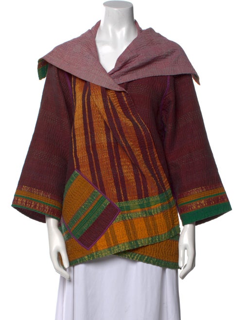 Mieko Mintz Striped Cowl Neck Sweater