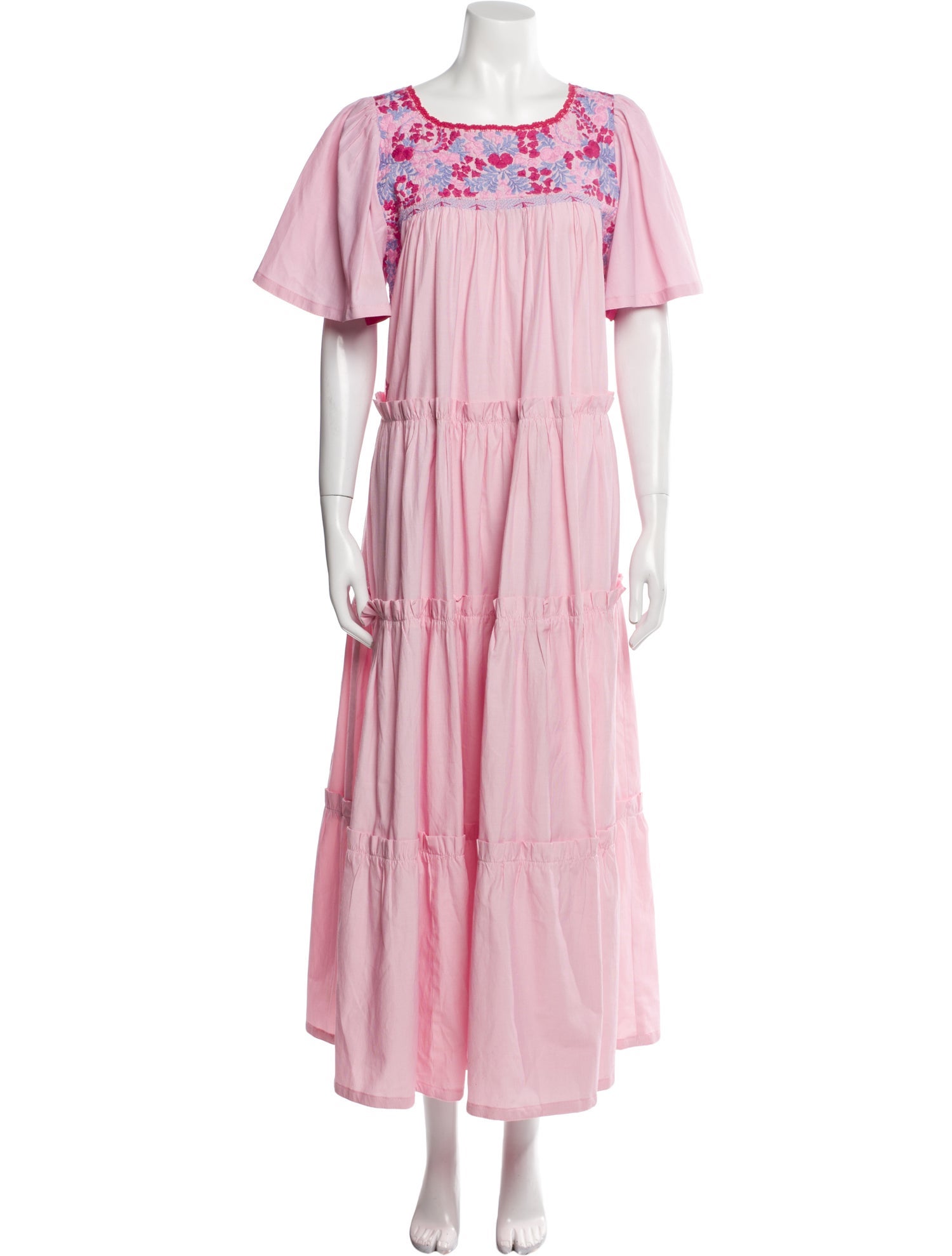 Mi Golondrina Scoop Neck Long Dress